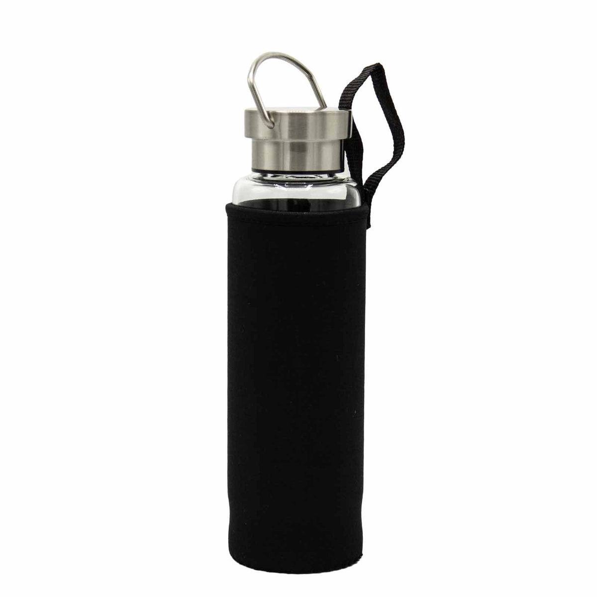 Crystal Infused Glass Water Bottle - Red Jasper Obelisk - 500ml