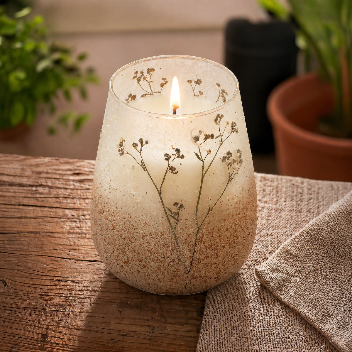 Tall Glass Jar Candle - Wildlight Woods - 12x12x15cm