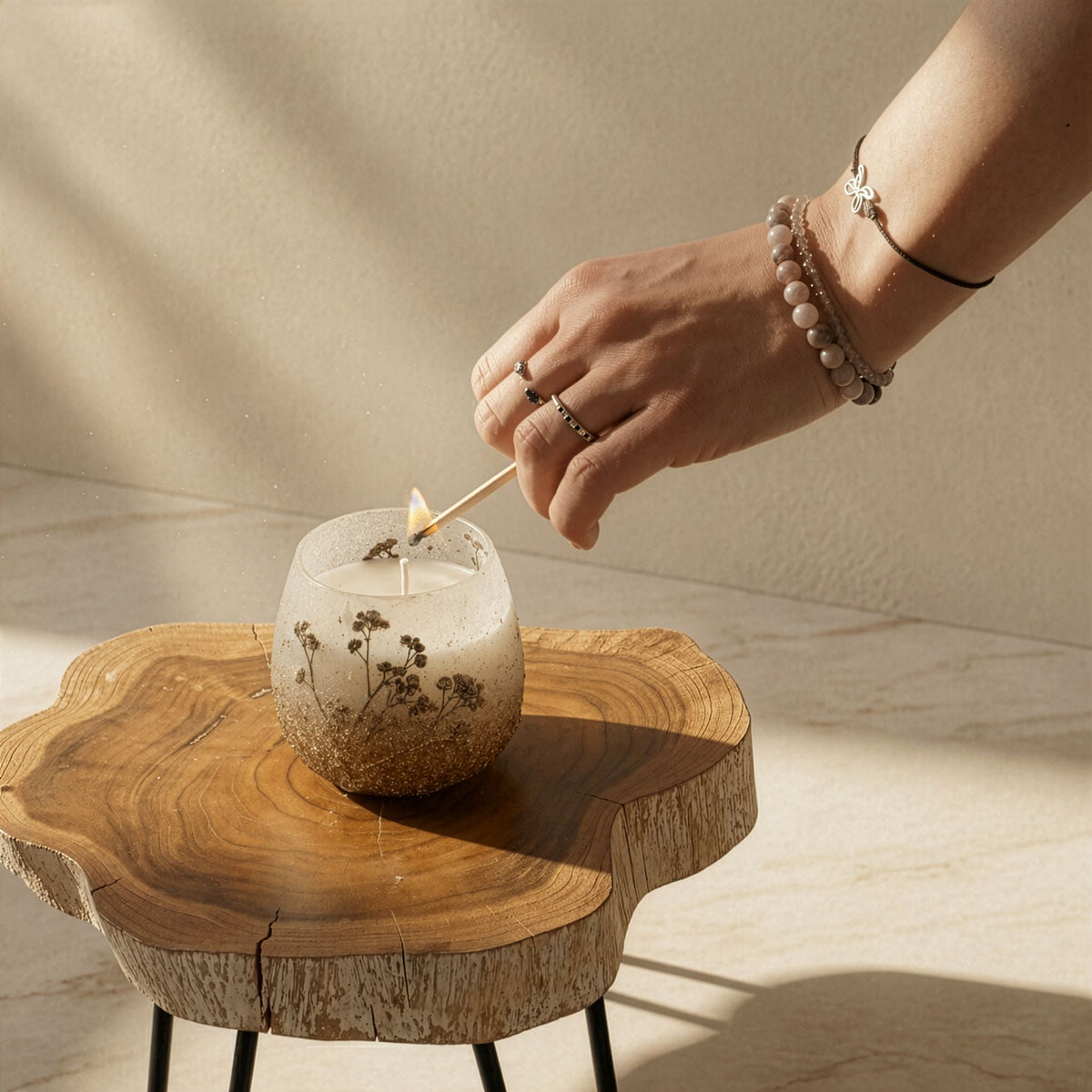 Small Glass Jar Candle - Wildlight Woods | 8x8x8cm