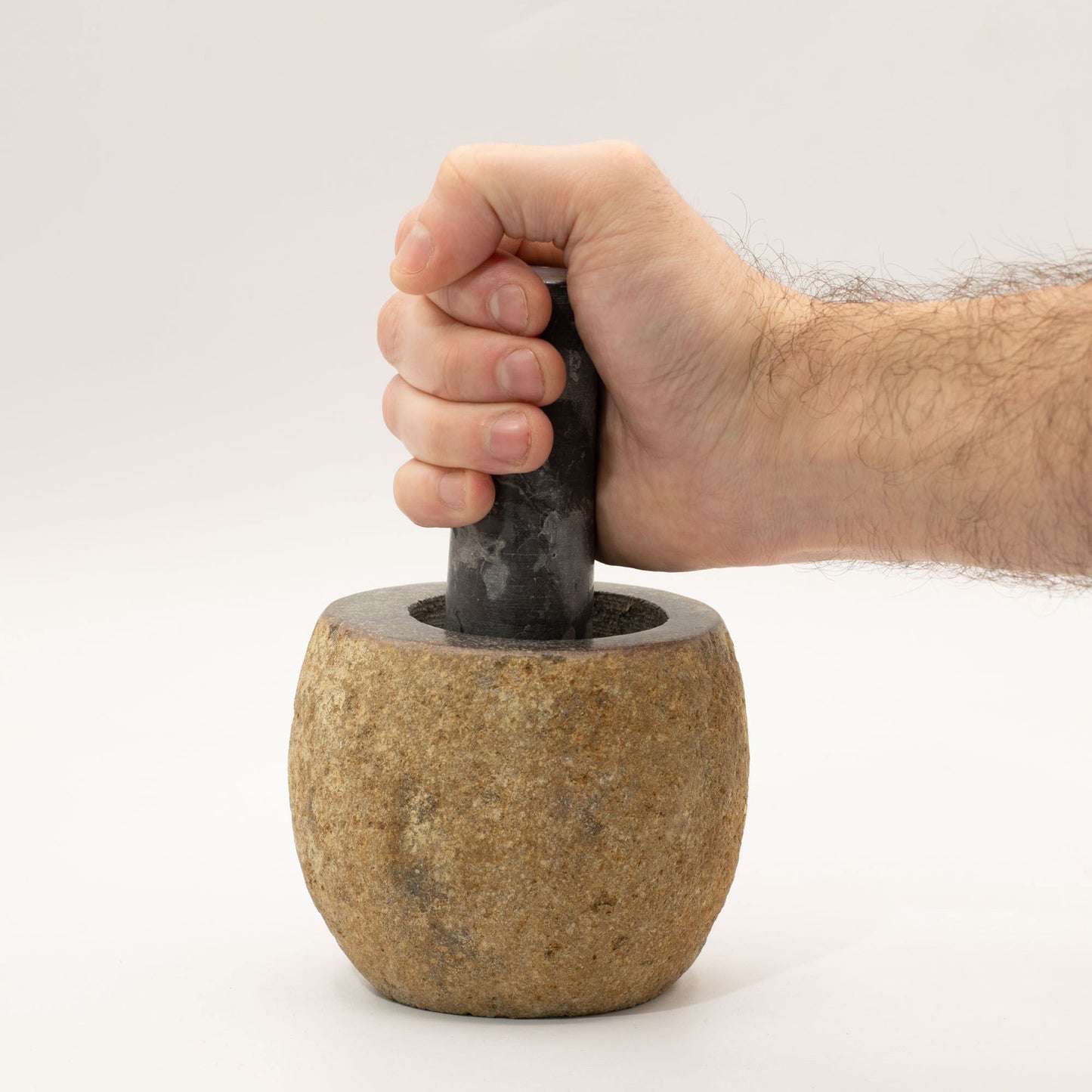 Natural Riverstone Decorative Pestle & Mortar- Small (aprox 9x7cm)