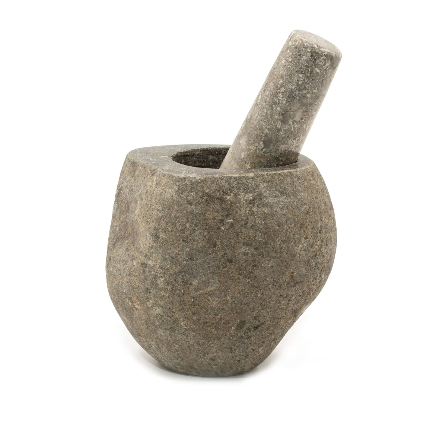 Natural Riverstone Decorative Pestle & Mortar -Medium (aprox 12x8cm)