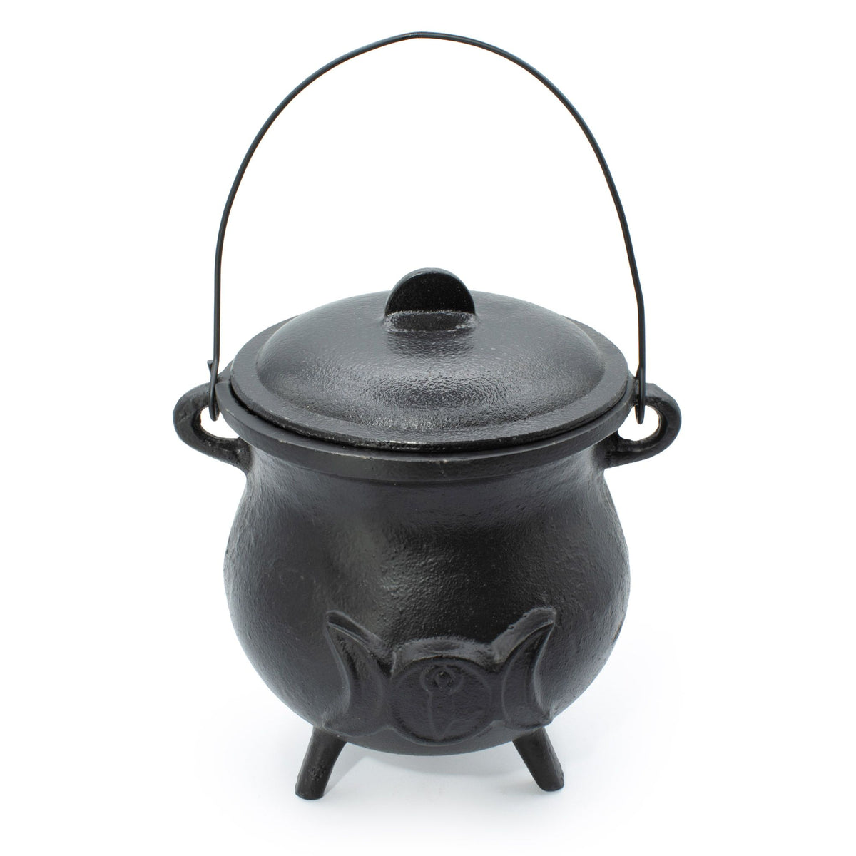 Extra Huge Cast Iron Cauldron with Triple Moon - 23x18cm