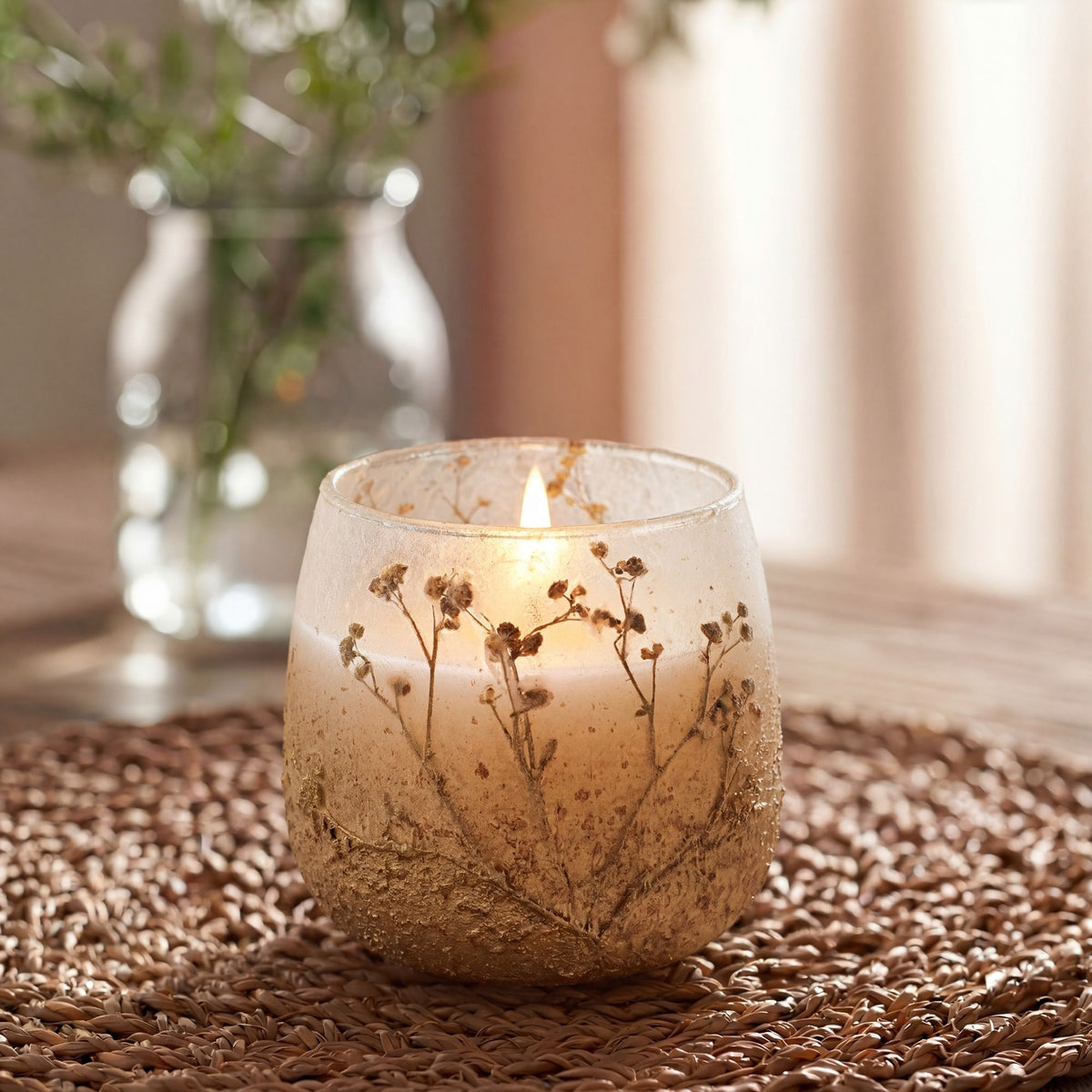 Medium Glass Jar Candle - Wildlight Woods, 45-Hour Burn, 9cm