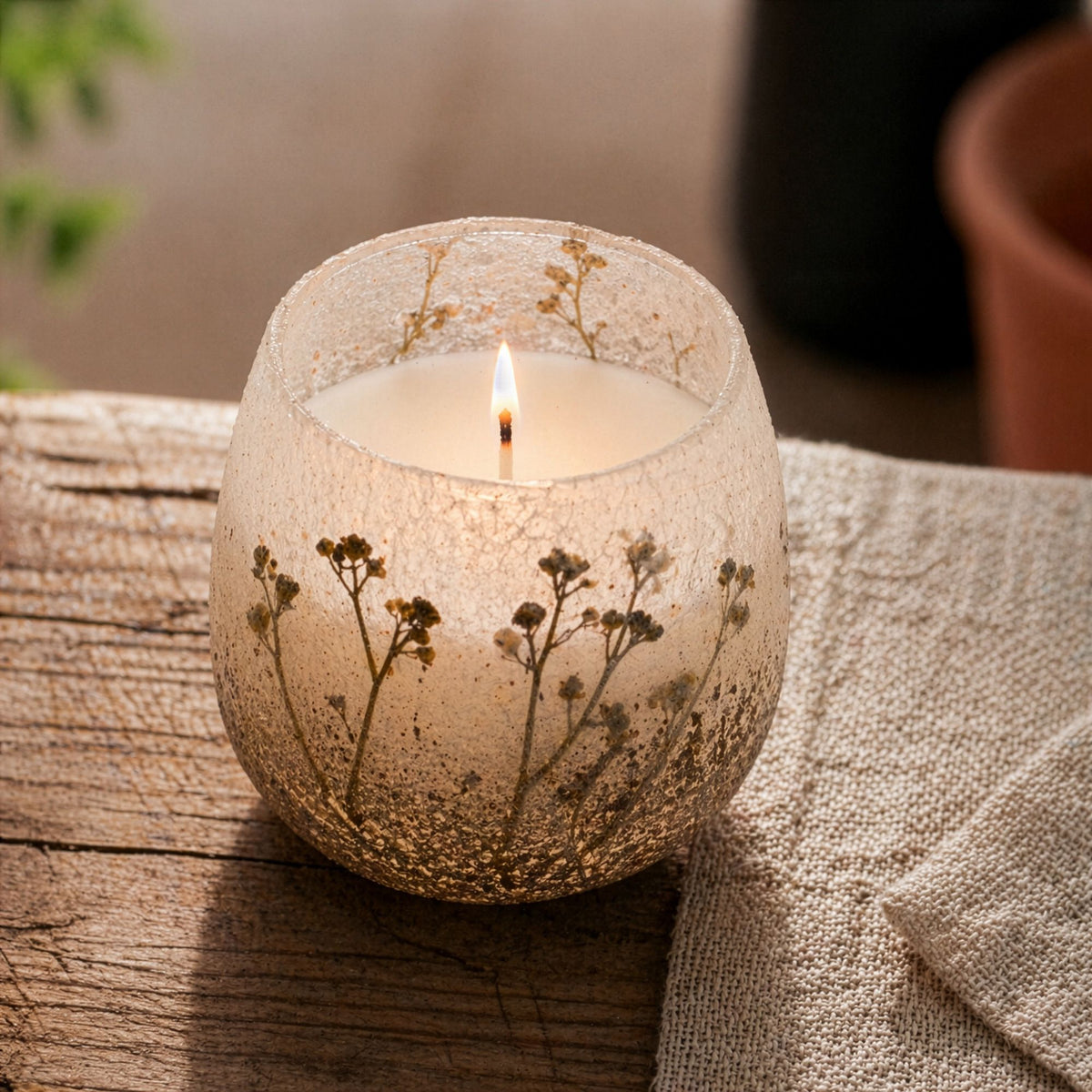 Medium Glass Jar Candle - Wildlight Woods, 45-Hour Burn, 9cm