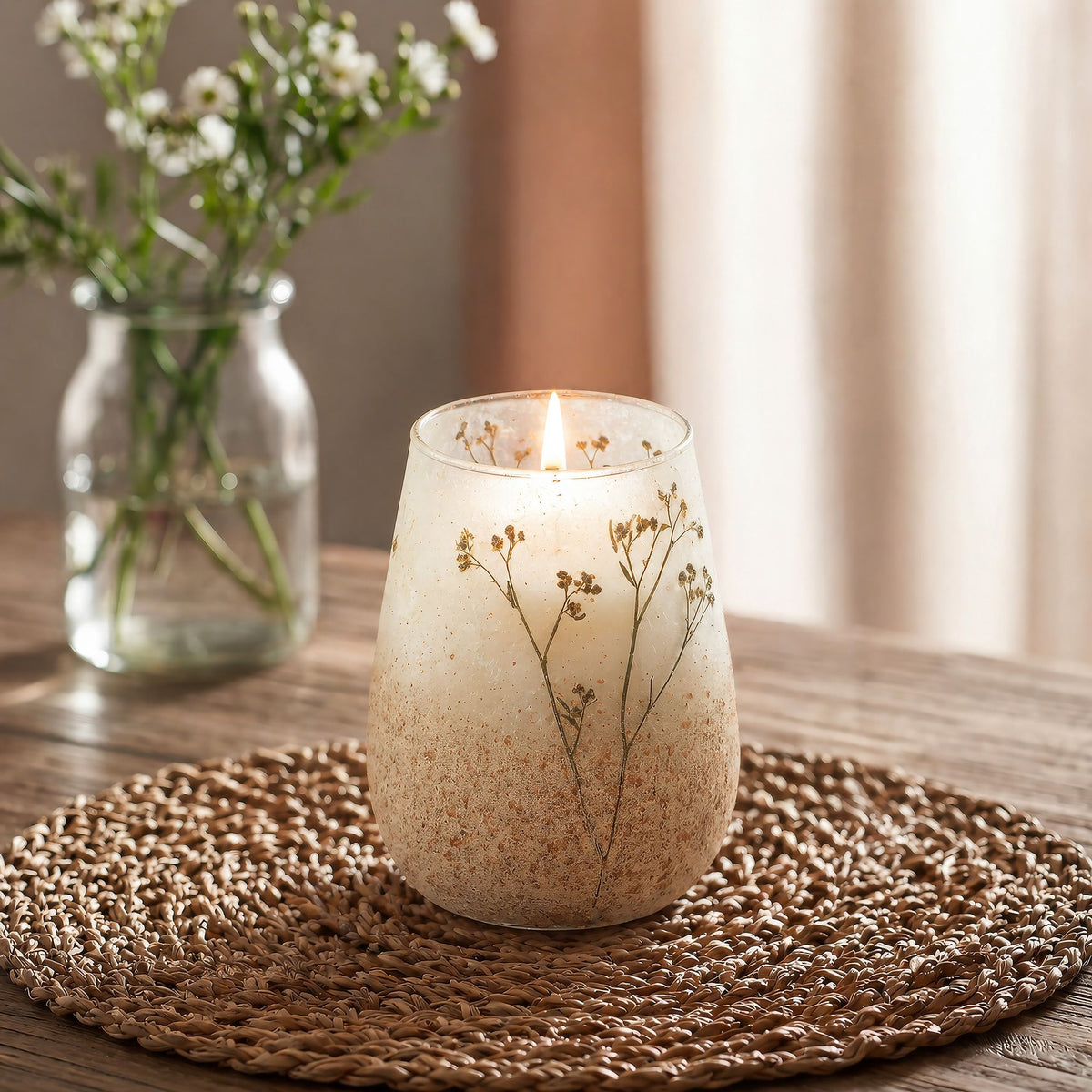 Tall Glass Jar Candle - Wildlight Woods - 12x12x15cm