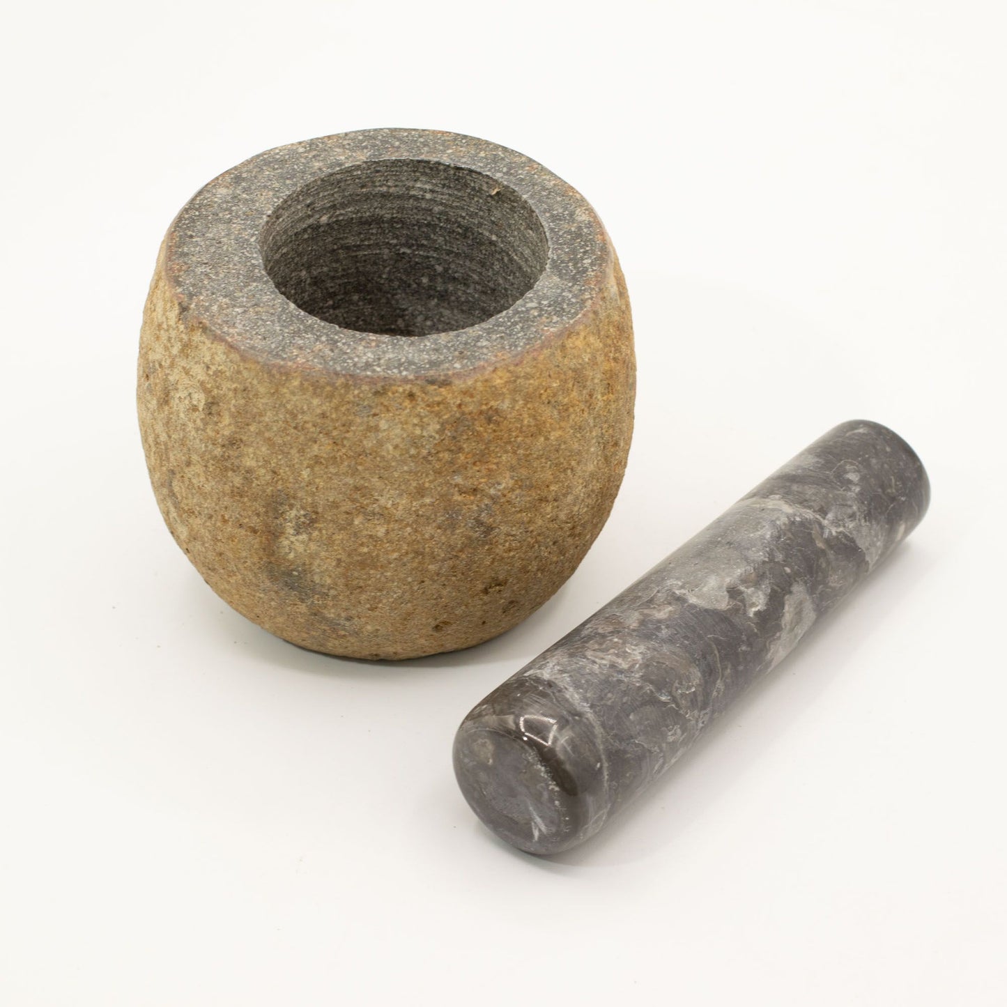 Natural Riverstone Decorative Pestle & Mortar- Small (aprox 9x7cm)