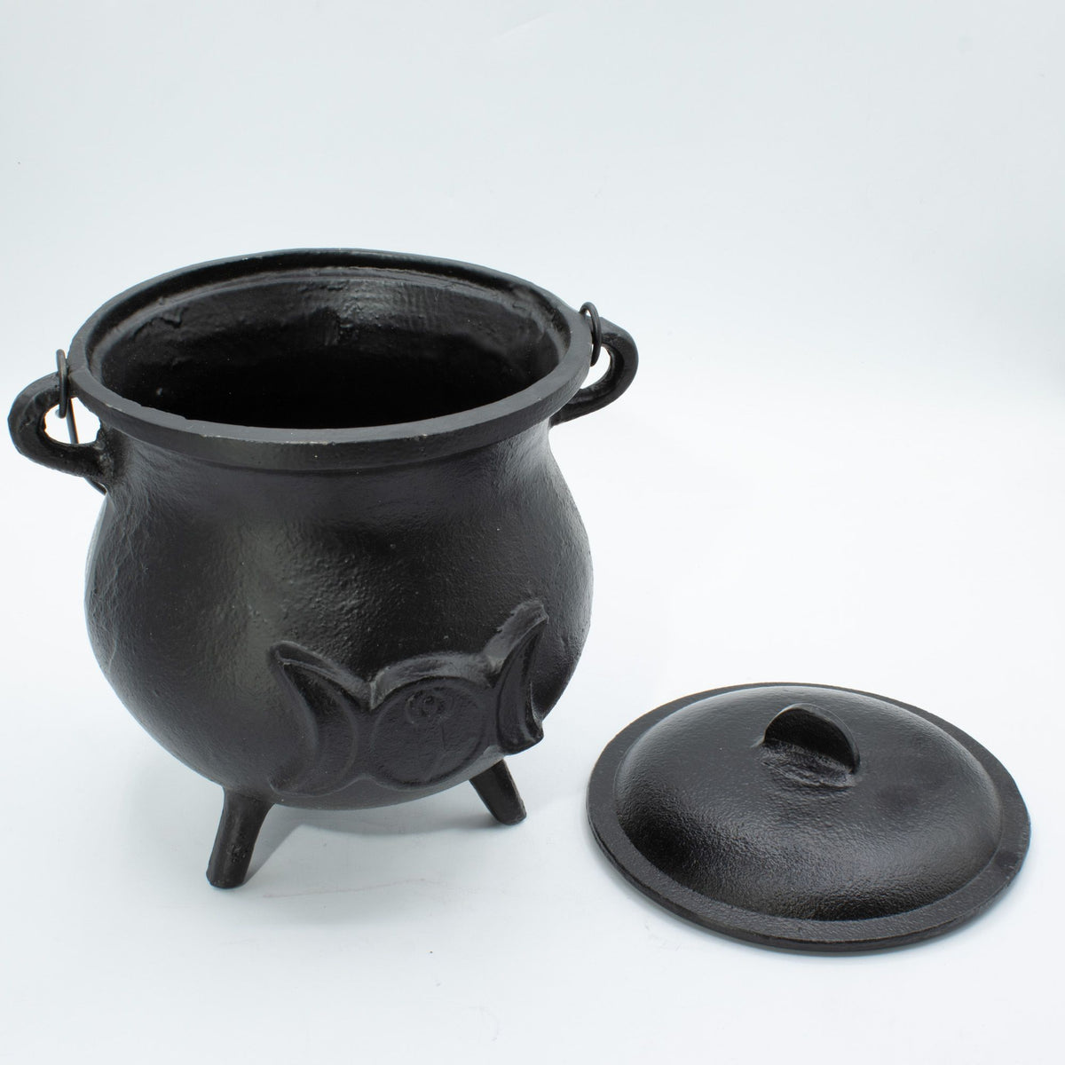 Extra Huge Cast Iron Cauldron with Triple Moon - 23x18cm