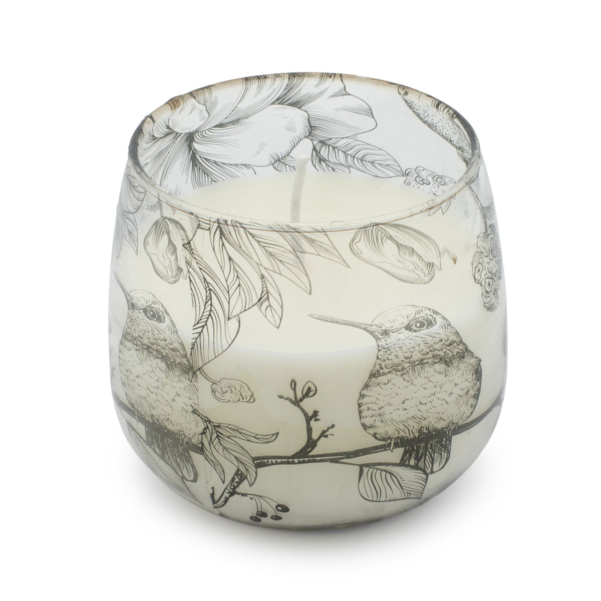 Medium Glass Jar Candle - Drawn by Flame Illustrated Design - 9cm