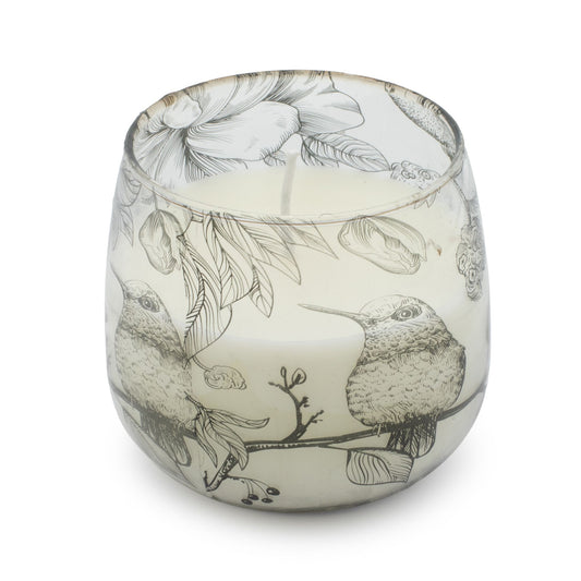 Medium Glass Jar Candle - Drawn by Flame Illustrated Design - 9cm