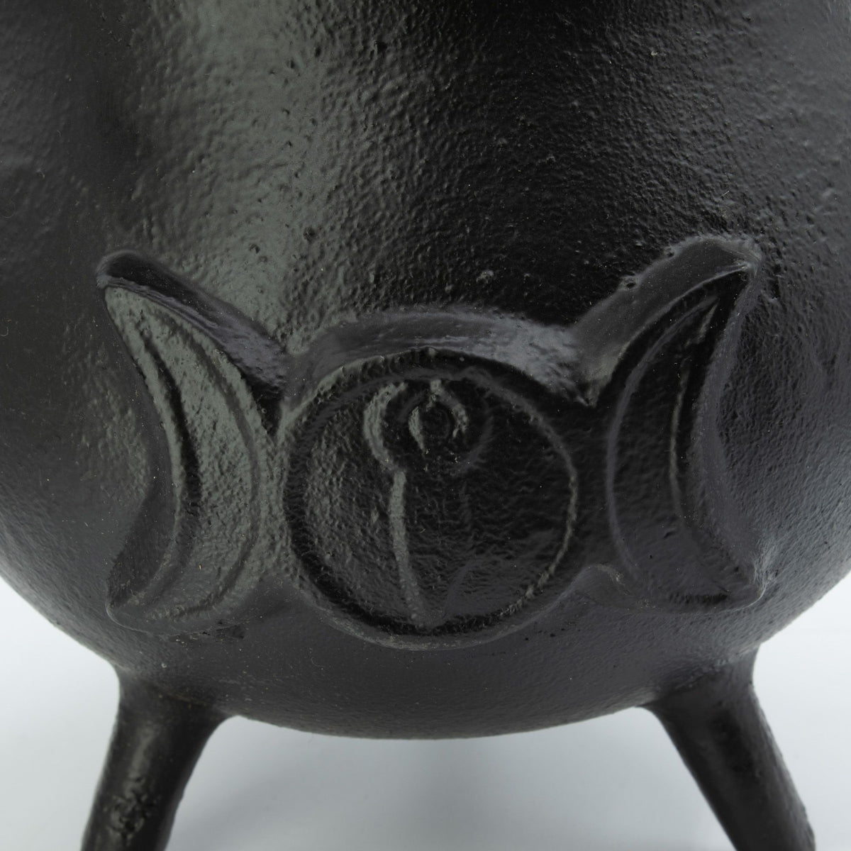 Extra Huge Cast Iron Cauldron with Triple Moon - 23x18cm