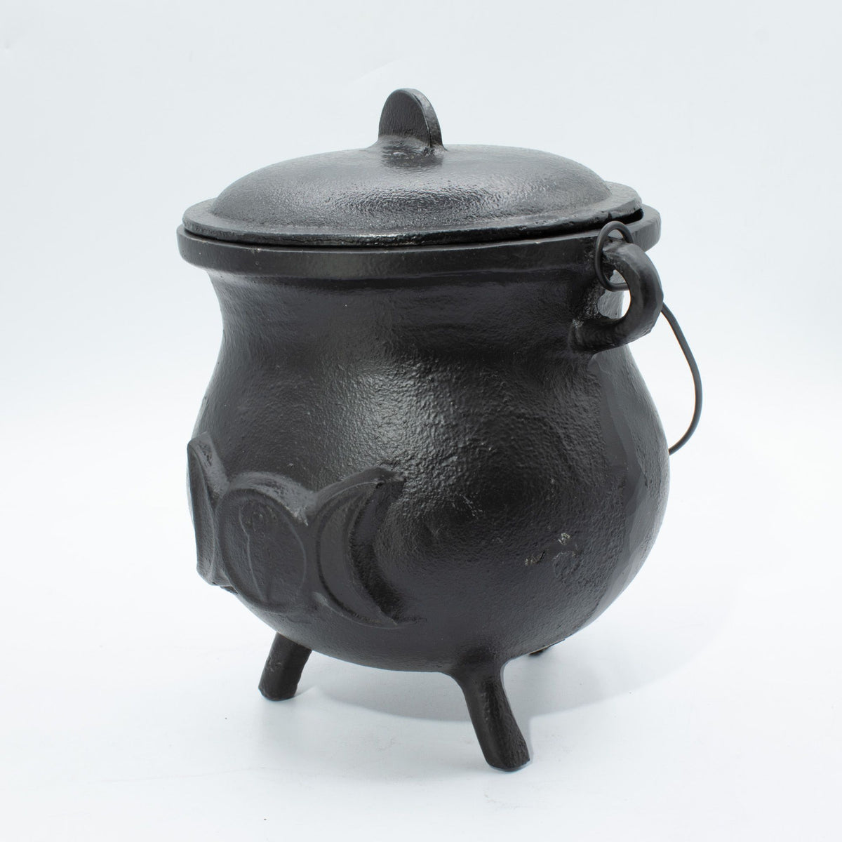 Extra Huge Cast Iron Cauldron with Triple Moon - 23x18cm
