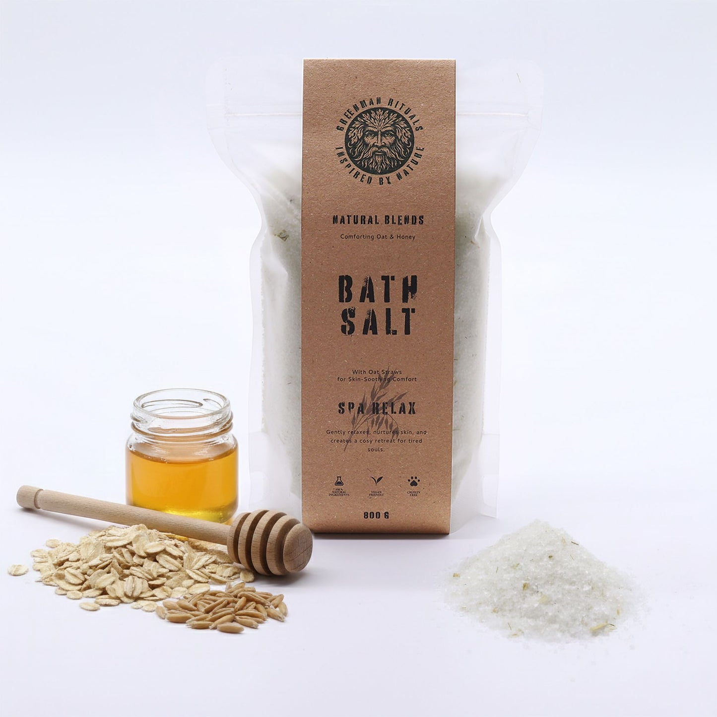 Greenman Rituals Oat & Honey Epsom Bath Salt - Spa Relax Blend