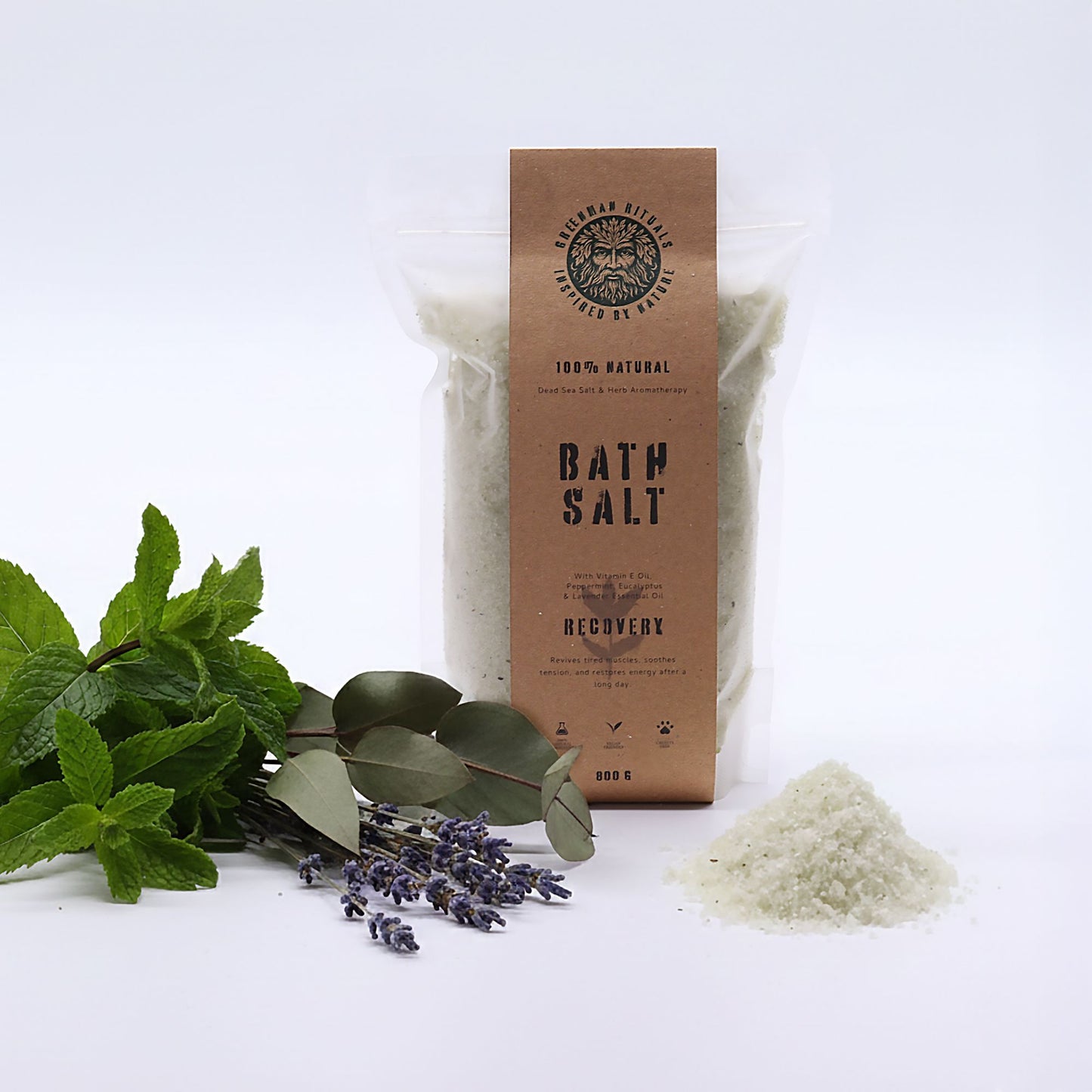 Greenman Rituals Menthol Aromatherapy Epsom Bath Salt - Recovery