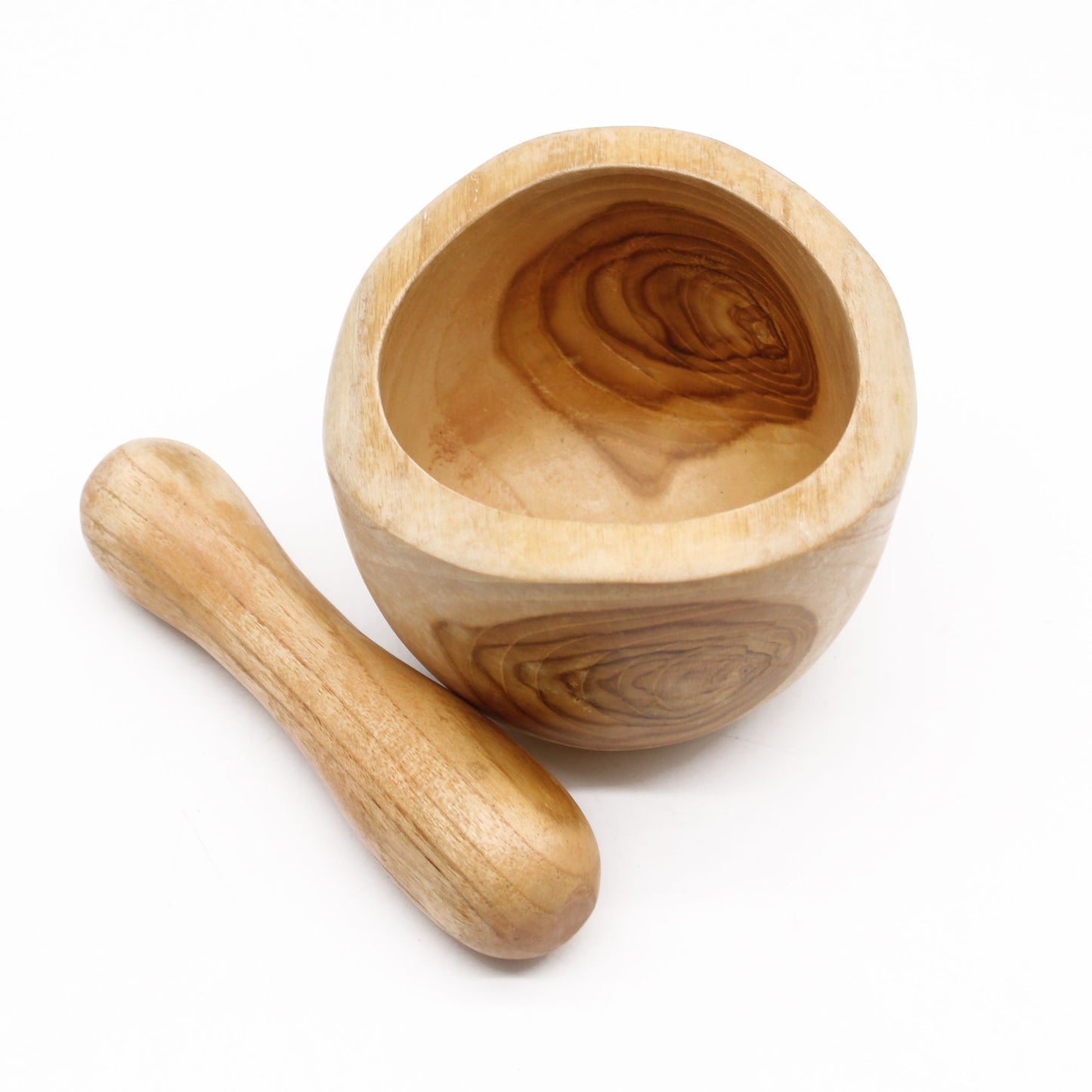 Ergo Teak Pestle & Morter Med
