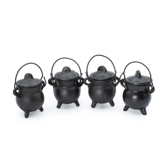 Extra Small Cast Iron Cauldron Set of Four - 5x7cm