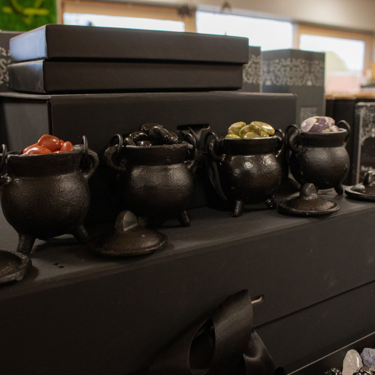 Extra Small Cast Iron Cauldron Set of Four - 5x7cm